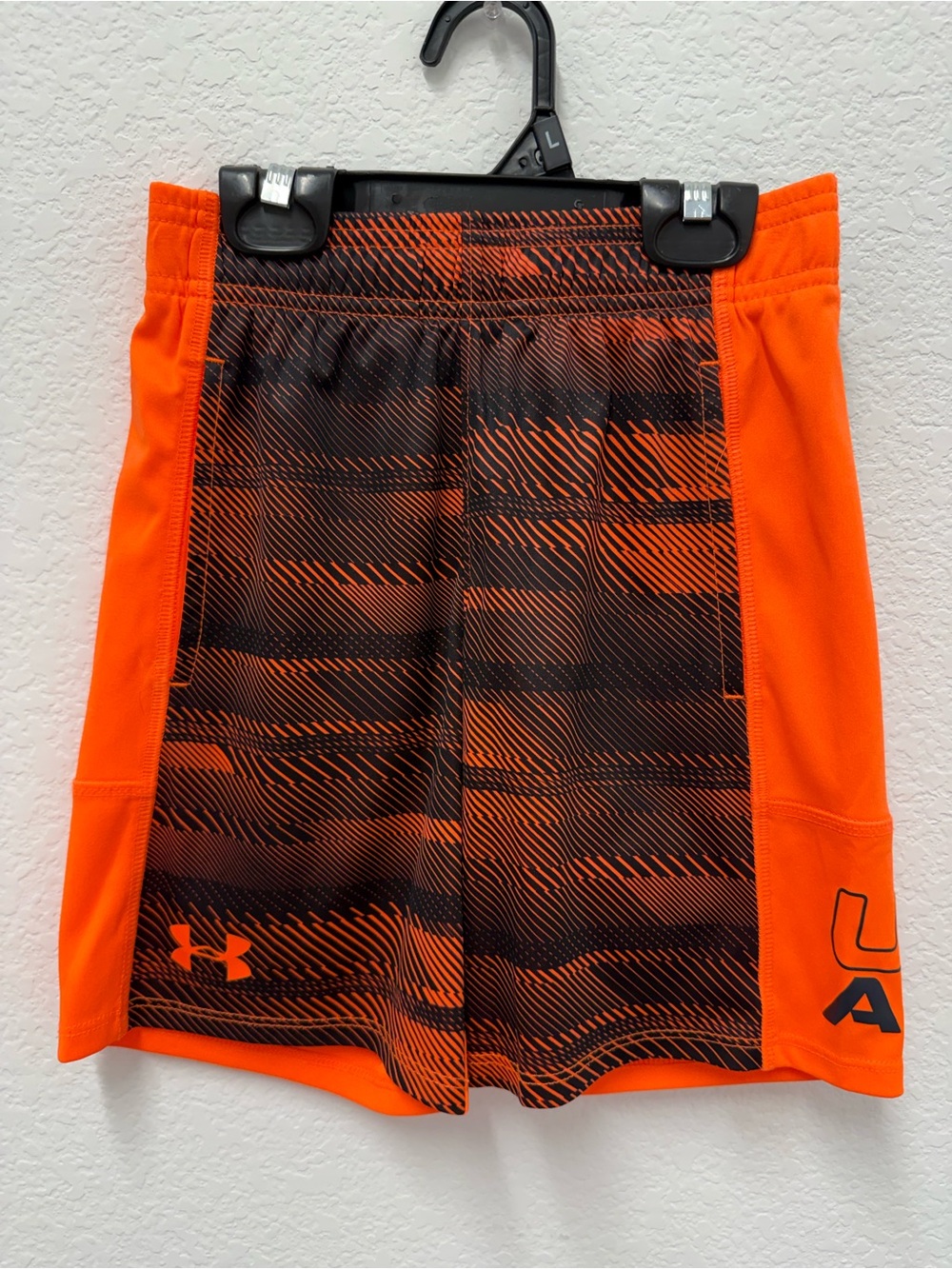 Under Armour Orange and Black Boys' Athletic Shorts